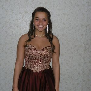 Maroon prom dress
